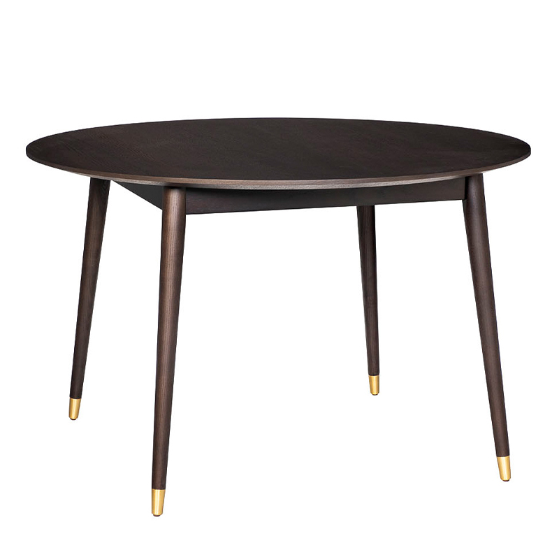 Обеденный стол Mateo Round Dinner Table Коричневый Золотой Обеденный стол Mateo Round Dinner Table Коричневый Золотой в Орле | Loft Concept