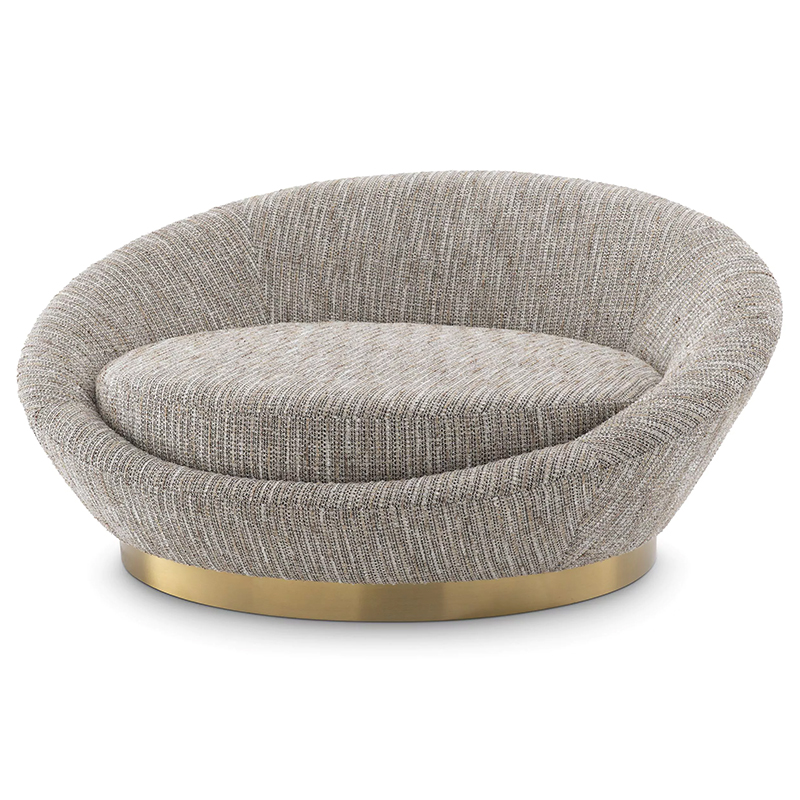 Диван Eichholtz Sofa Duardo Mademoiselle Beige Бежево-серый Латунь Диван Eichholtz Sofa Duardo Mademoiselle Beige Бежево-серый Латунь в Орле | Loft Concept