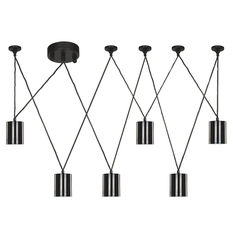 Черная каскадная люстра Wireflow Suspension Черный Черная каскадная люстра Wireflow Suspension Черный в Орле | Loft Concept