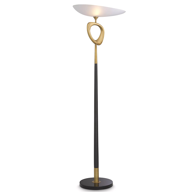 Торшер Eichholtz Floor Lamp Celine Белый Черный Латунь Торшер Eichholtz Floor Lamp Celine Белый Черный Латунь в Орле | Loft Concept