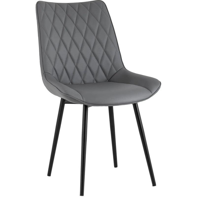 Стул Seoul S Chair Серая Экокожа Серый Черный Стул Seoul S Chair Серая Экокожа Серый Черный в Орле | Loft Concept