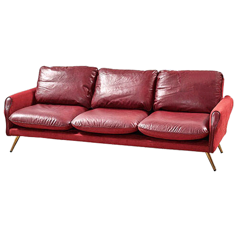 Диван Arnaldo Sofa Красный Золотой в Орле | Loft Concept 