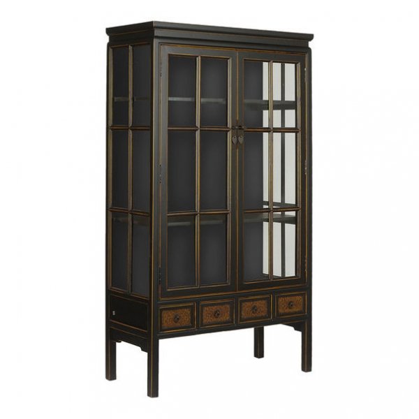 Шкаф-витрина Chinese Rack Черный Шкаф-витрина Chinese Rack Черный в Орле | Loft Concept