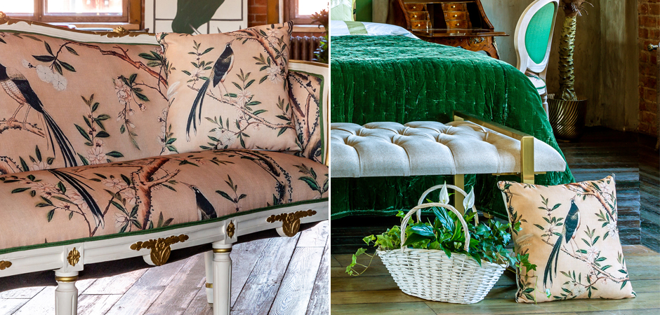 Декоративная подушка Beige and Green Chinoiserie 1 Декоративная подушка Beige and Green Chinoiserie 1 - Loft-Concept в Орле
