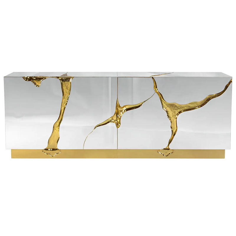 Буфет Modern Contemporary Lapiaz Sideboard Boca do Lobo Mirror Зеркало Золотой в Орле | Loft Concept 