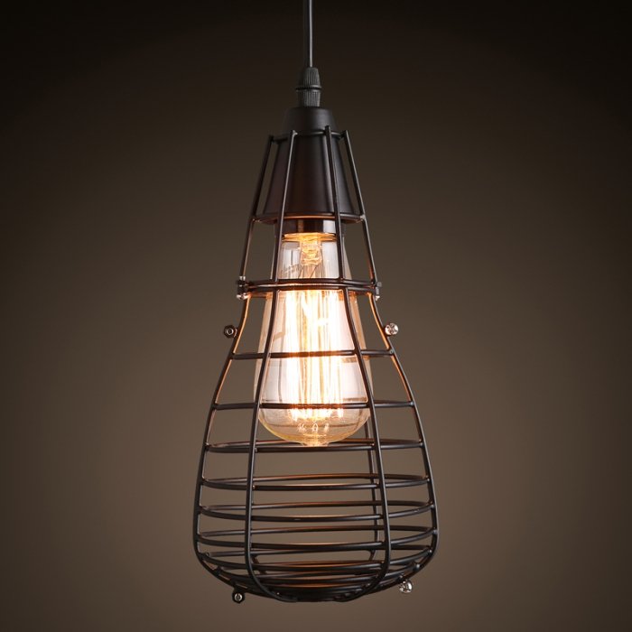 Подвесной светильник Pear Cage Pendant Черный Подвесной светильник Pear Cage Pendant Черный в Орле | Loft Concept