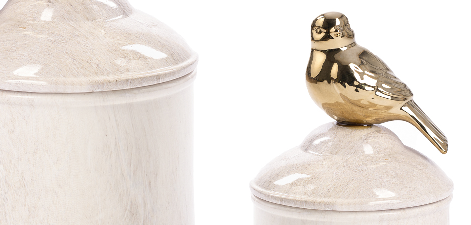Ваза c крышкой Marble Bird Ваза c крышкой Marble Bird - Loft-Concept в Орле