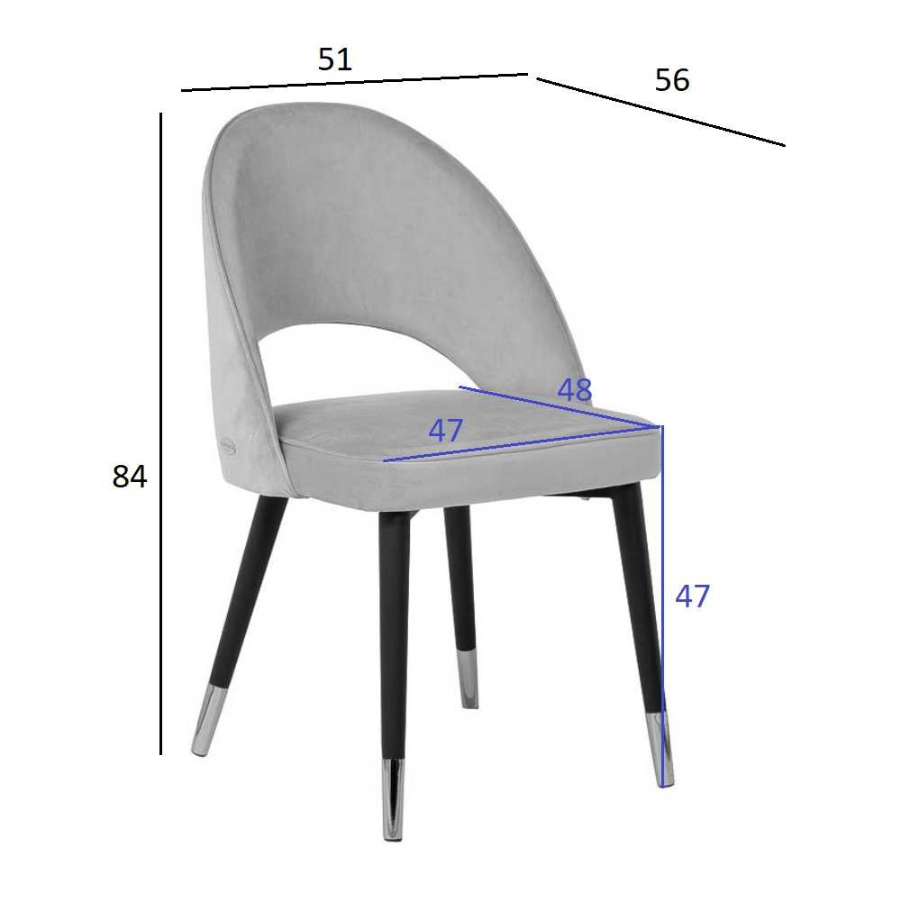 Стул велюровый серо-бежевый Schelde Gray Beige в Орле