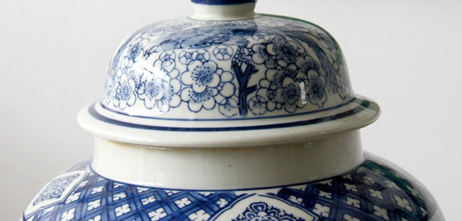 Китайская чайная ваза Blue birds - фото №1