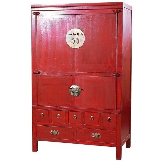 Шкаф в китайском стиле Red Box Красный Шкаф в китайском стиле Red Box Красный в Орле | Loft Concept