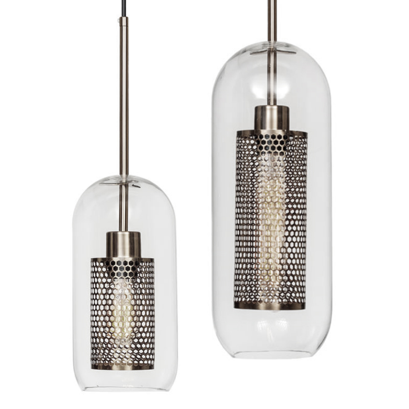 Perforation Pendant Lamp Nickel Oval Никель Прозрачное Стекло Perforation Pendant Lamp Nickel Oval Никель Прозрачное Стекло в Орле | Loft Concept
