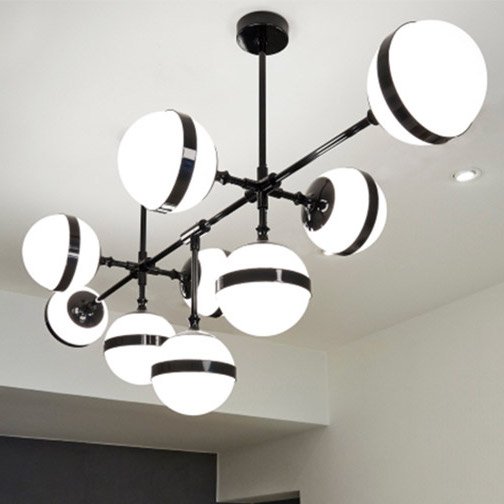 Люстра Peggy Futura suspension lamps Hangar Design Черный Молочный Люстра Peggy Futura suspension lamps Hangar Design Черный Молочный в Орле | Loft Concept