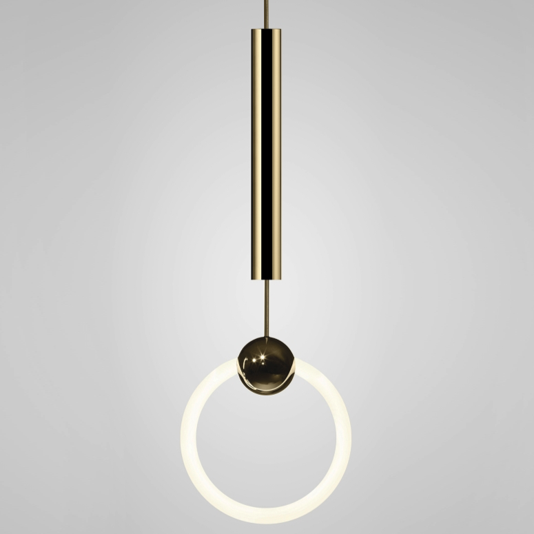 Подвесной светильник lee broom RING LIGHT Глянцевое золото Белый в Орле | Loft Concept 