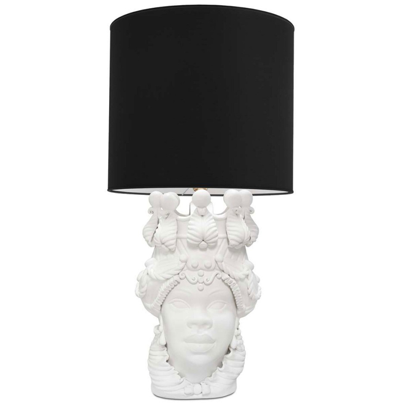Настольная лампа Table Lamp Moro Lady Big Lipstick Black Белый Черный в Орле | Loft Concept 