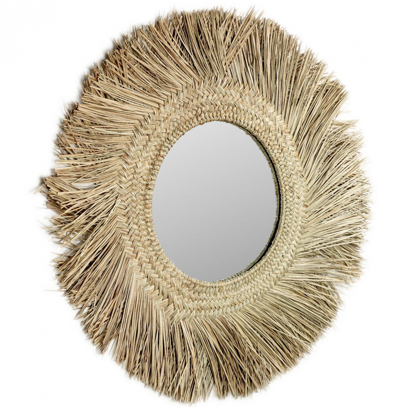 Зеркало сплетенное вручную Handmade Mirror Light Safari Древесина Зеркало сплетенное вручную Handmade Mirror Light Safari Древесина в Орле | Loft Concept