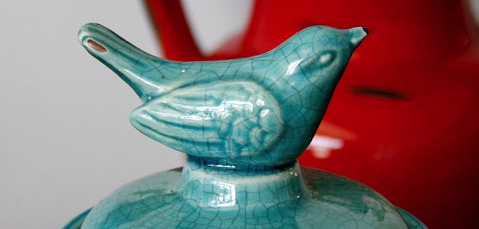 Ваза Turquoise bird - фото №1