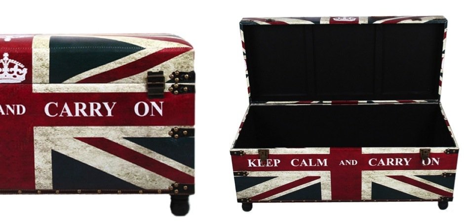 Сундук Union Jack Leather "Keep calm and..." - Loft-Concept в Орле