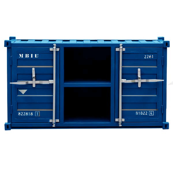 ТВ-тумба LOFT TV SEA CONTAINER синий металл Синий Серебряный ТВ-тумба LOFT TV SEA CONTAINER синий металл Синий Серебряный в Орле | Loft Concept