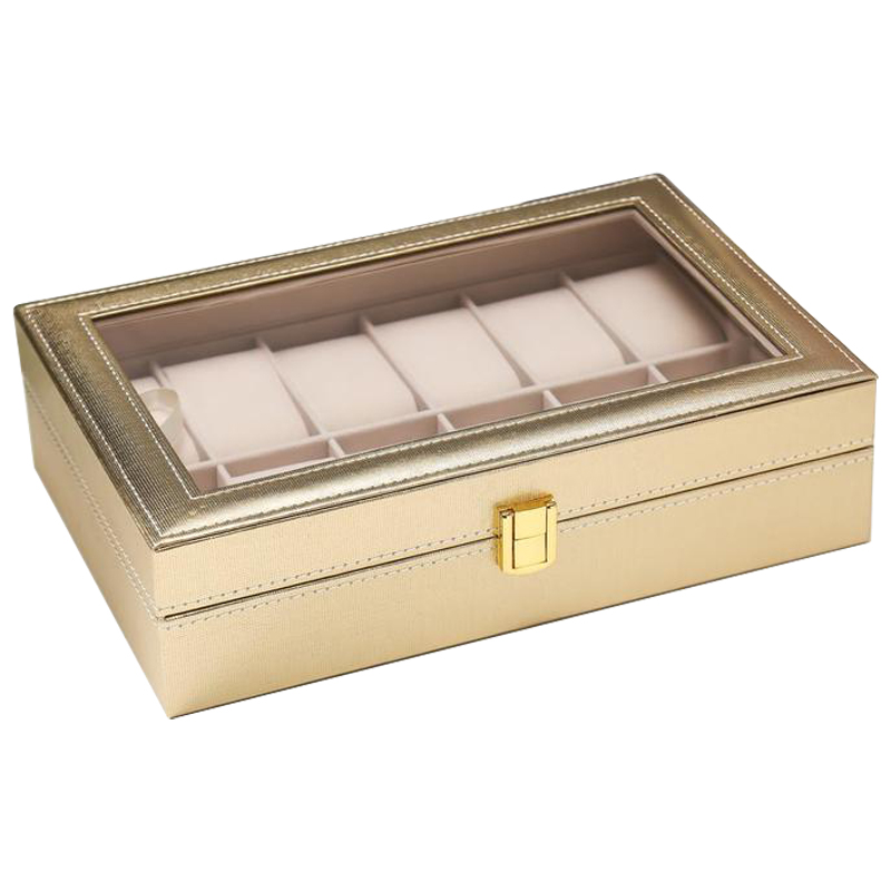 Шкатулка для часов Oscar Watch Box Золотой Бежевый Шкатулка для часов Oscar Watch Box Золотой Бежевый в Орле | Loft Concept