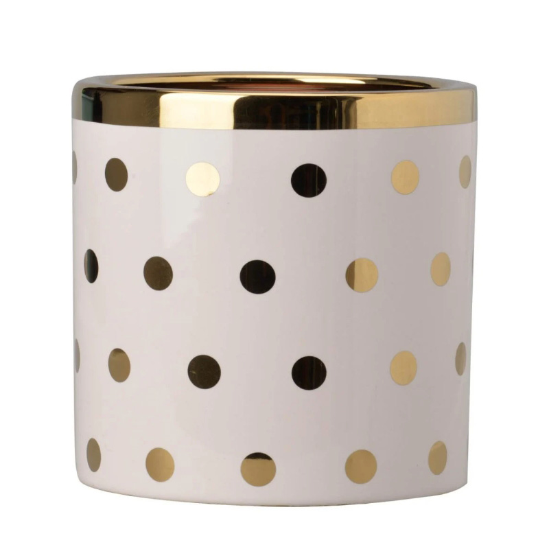 Ваза Gold & White Peas Белый Золотой Ваза Gold & White Peas Белый Золотой в Орле | Loft Concept