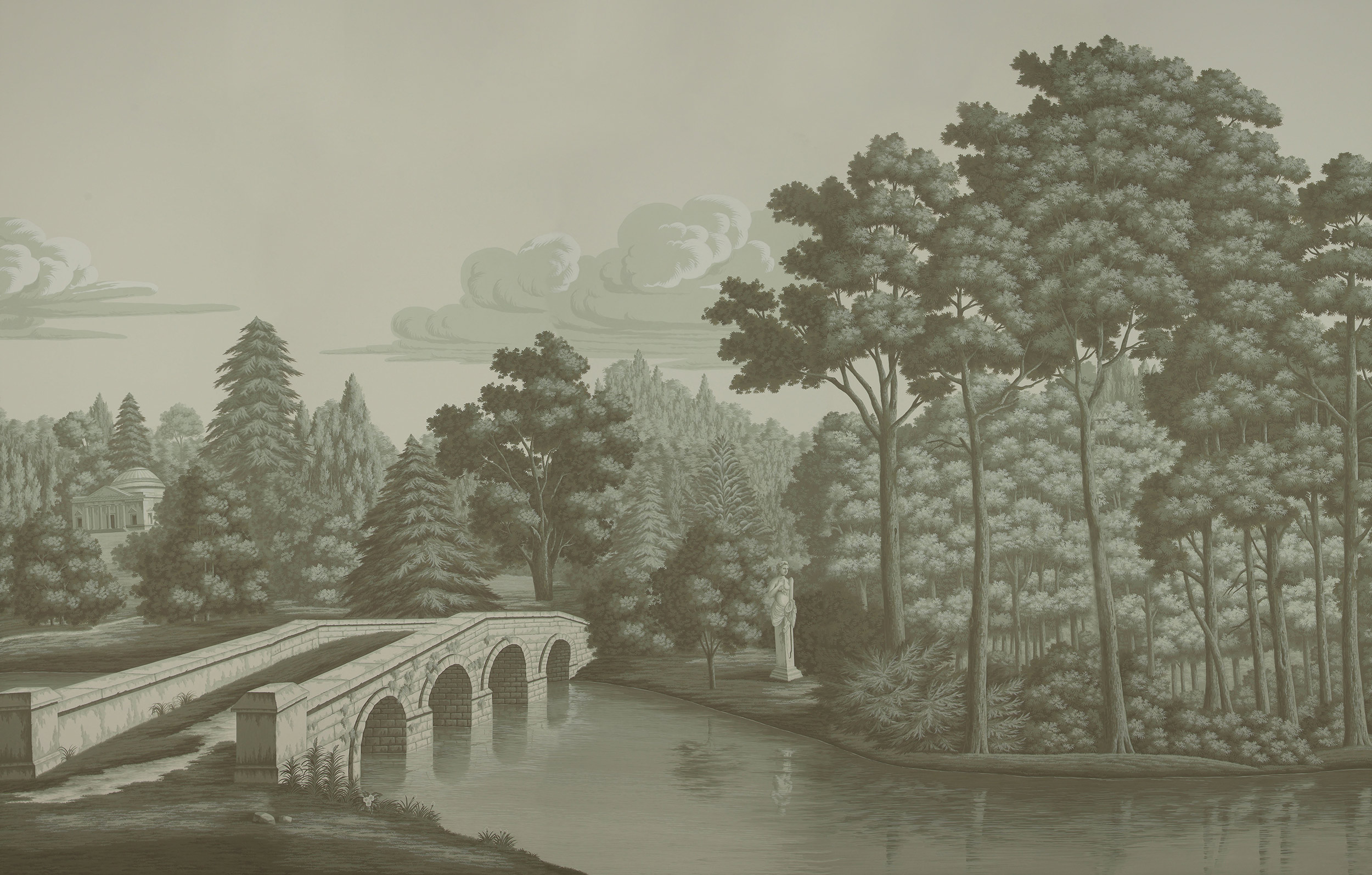 Обои ручная роспись English Landscape Crystal Grey on scenic paper Обои ручная роспись English Landscape Crystal Grey on scenic paper - постер Loft-Concept в Орле