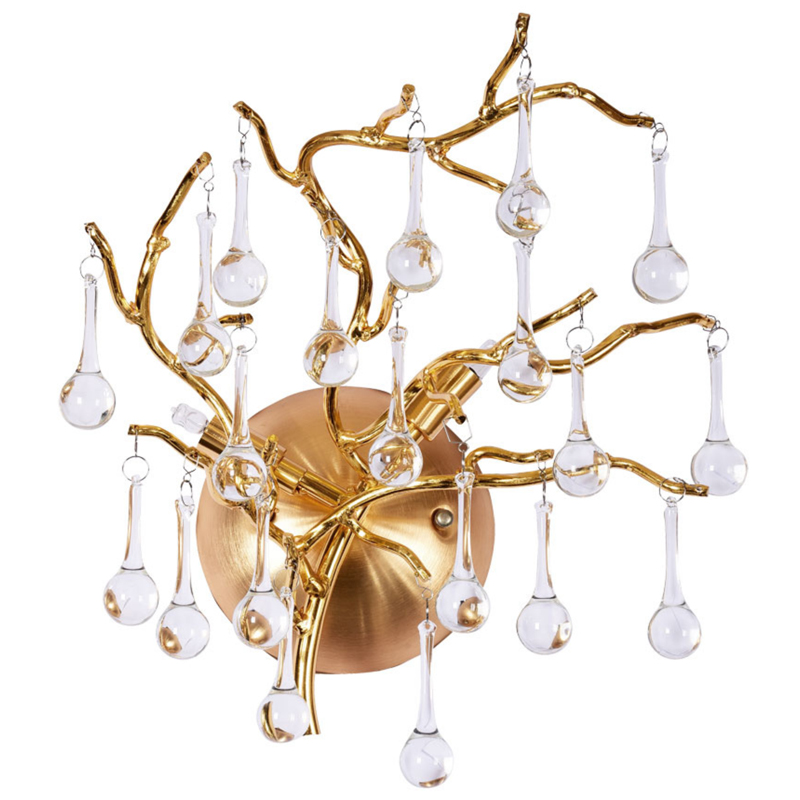 Бра Droplet Gold Wall Lamp Золотой Прозрачное Стекло в Орле | Loft Concept 