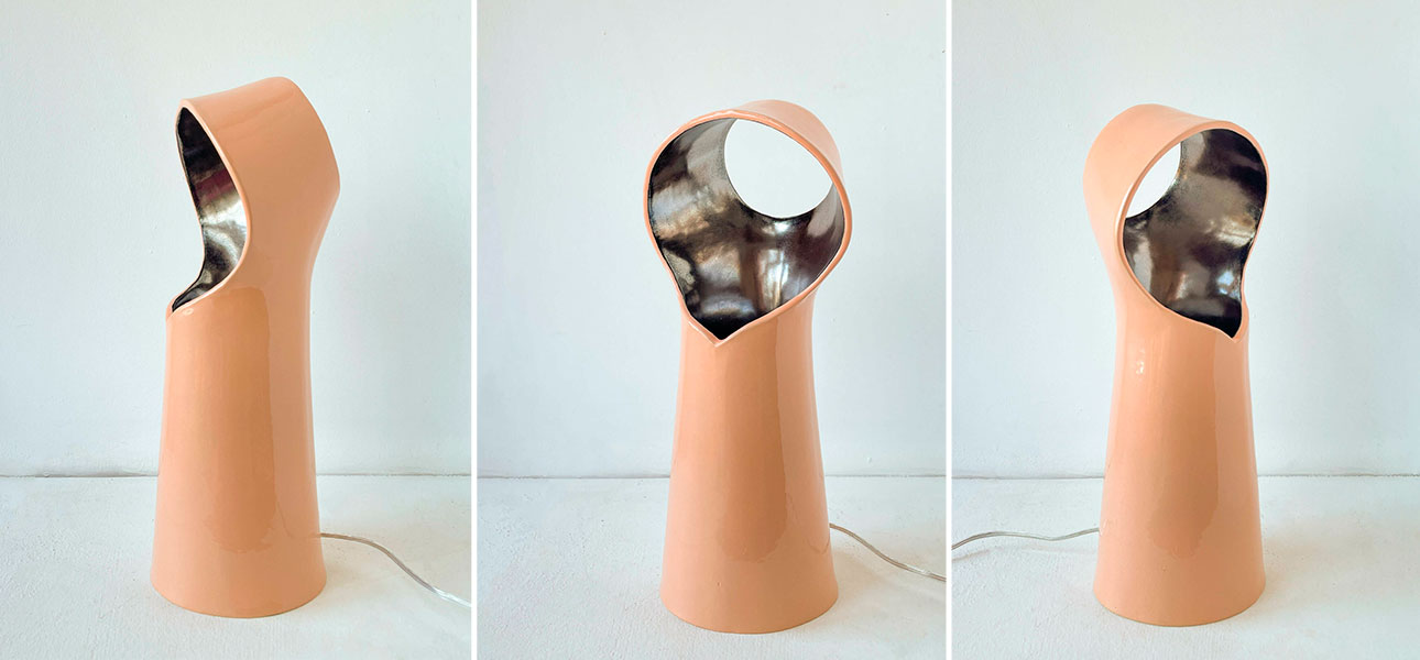 Настольная лампа NUN лососёвая - фото №3