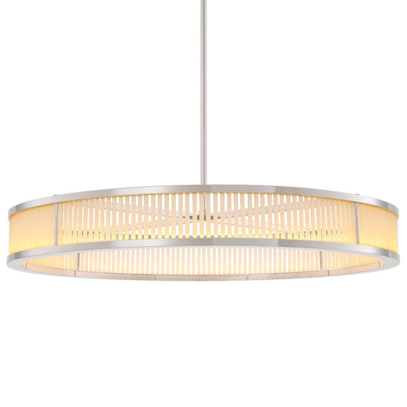 Люстра Eichholtz Chandelier Thibaud L Nickel Никель Белое матовое стекло Люстра Eichholtz Chandelier Thibaud L Nickel Никель Белое матовое стекло в Орле | Loft Concept