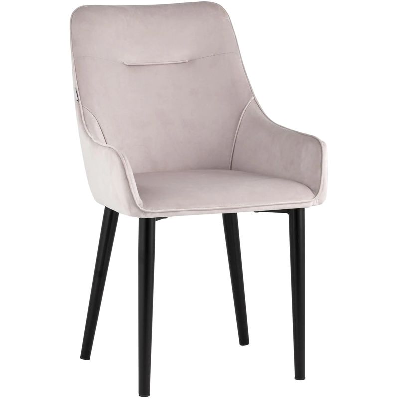 Стул Joan Chair Светло-Розовый Велюр Розовый пастельный Черный Стул Joan Chair Светло-Розовый Велюр Розовый пастельный Черный в Орле | Loft Concept