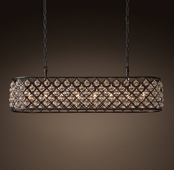 Люстра RH Spencer Rectangular Chandelier 120 Черный Люстра RH Spencer Rectangular Chandelier 120 Черный в Орле | Loft Concept