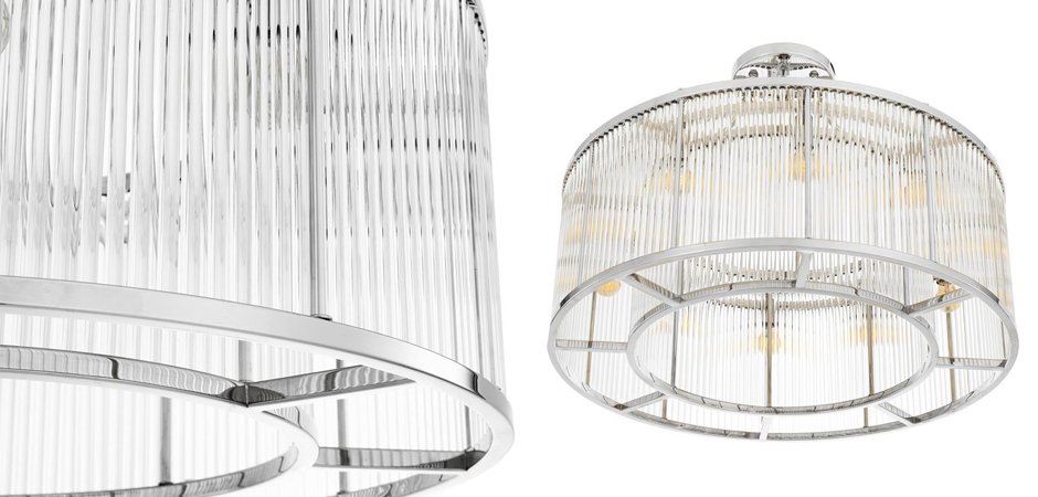 Потолочный светильник Ceiling Lamp Bernardi Nickel Потолочный светильник Ceiling Lamp Bernardi Nickel - Loft-Concept в Орле