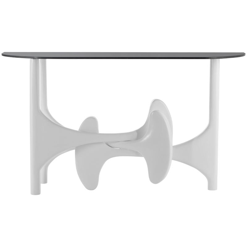 Консоль Aileen Console Белый Прозрачный черный Консоль Aileen Console Белый Прозрачный черный в Орле | Loft Concept