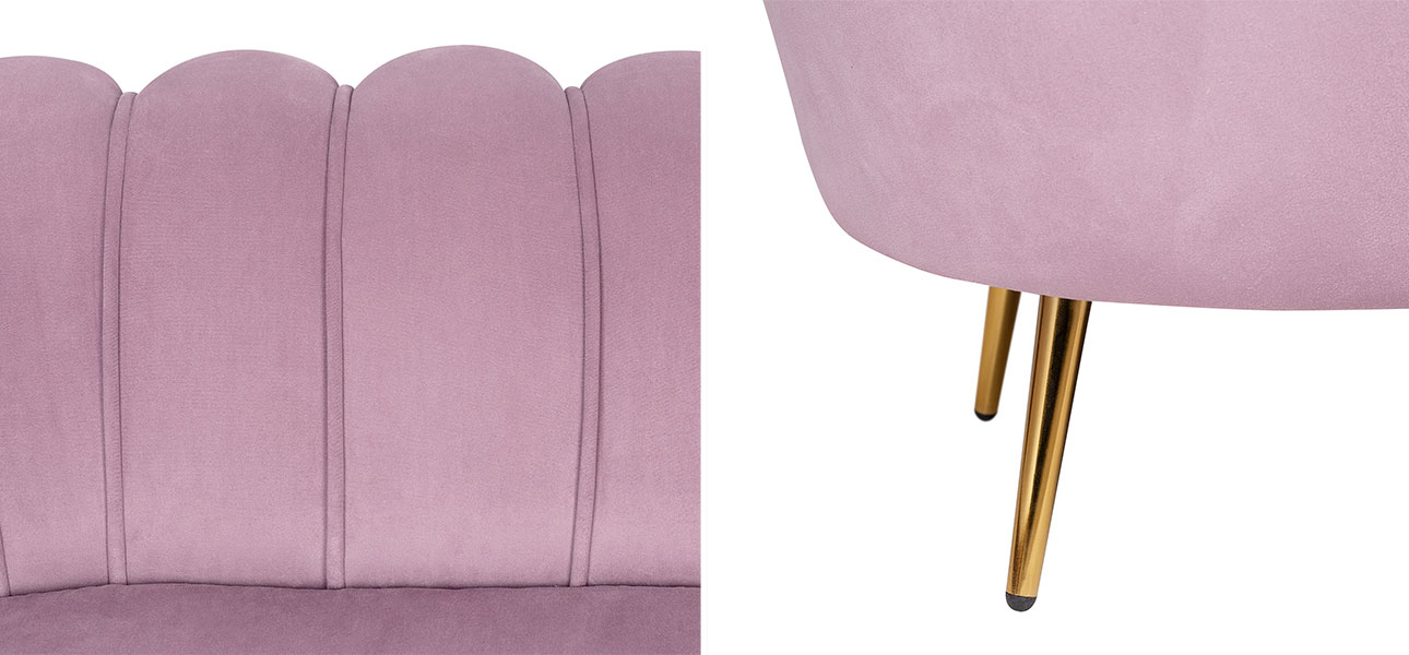 Диван розовый seashell pink - фото №2