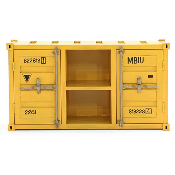 ТВ тумба морской контейнер Loft TV container yellow Желтый ТВ тумба морской контейнер Loft TV container yellow Желтый в Орле | Loft Concept