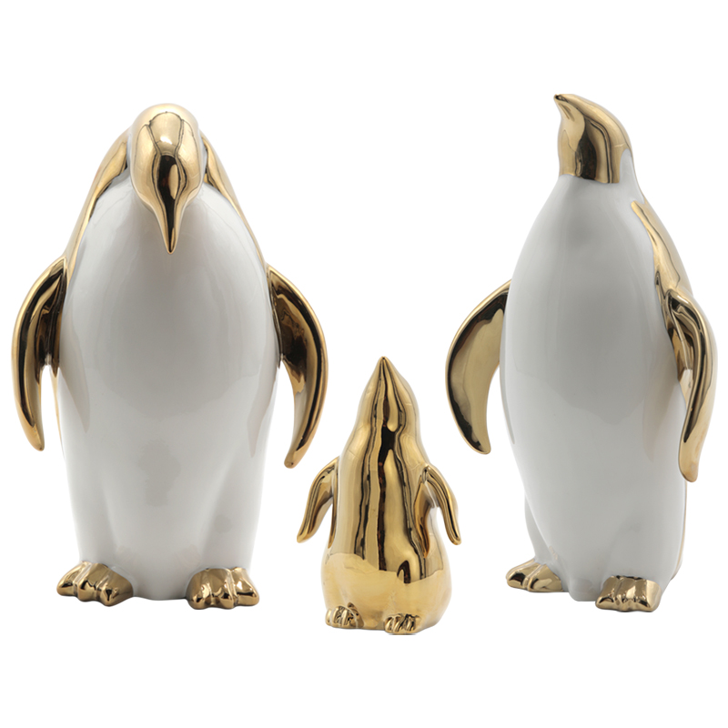 Декор Penguin Золотой Белый Декор Penguin Золотой Белый в Орле | Loft Concept