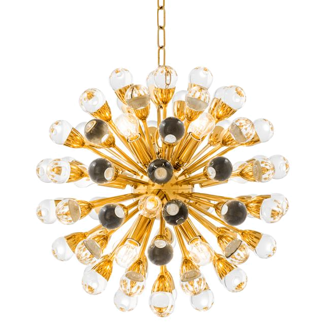 Люстра Chandelier Antares S Gold Золотой Прозрачный Люстра Chandelier Antares S Gold Золотой Прозрачный в Орле | Loft Concept
