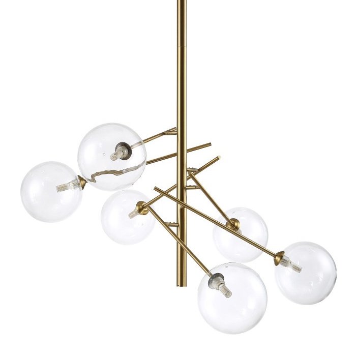 Люстра Gallotti & Radice Straight 6 Бронза Прозрачное Стекло Люстра Gallotti & Radice Straight 6 Бронза Прозрачное Стекло в Орле | Loft Concept