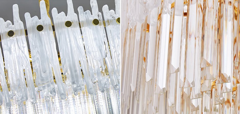 Люстра Murano Glass ICE Chandelier Rectangle - фото №1