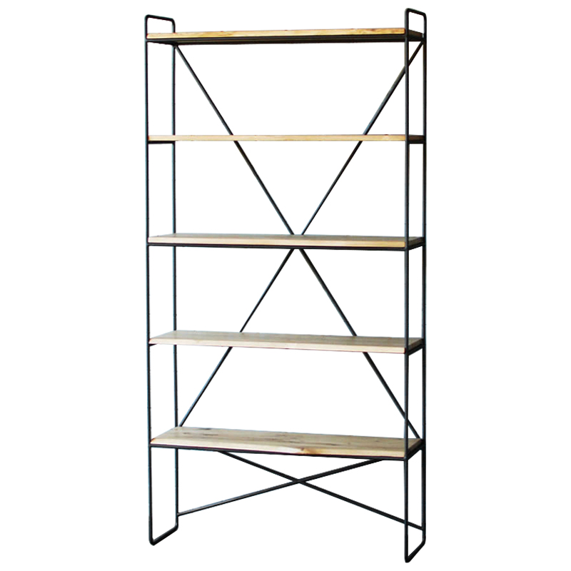 Стеллаж Hart Industrial Metal Rust Rack Черный Древесина Стеллаж Hart Industrial Metal Rust Rack Черный Древесина в Орле | Loft Concept