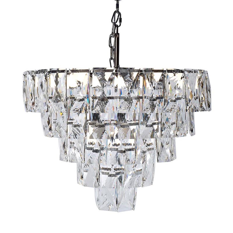 Люстра Tiers Crystal Light Chandelier 16 D60 Серебряный Люстра Tiers Crystal Light Chandelier 16 D60 Серебряный в Орле | Loft Concept