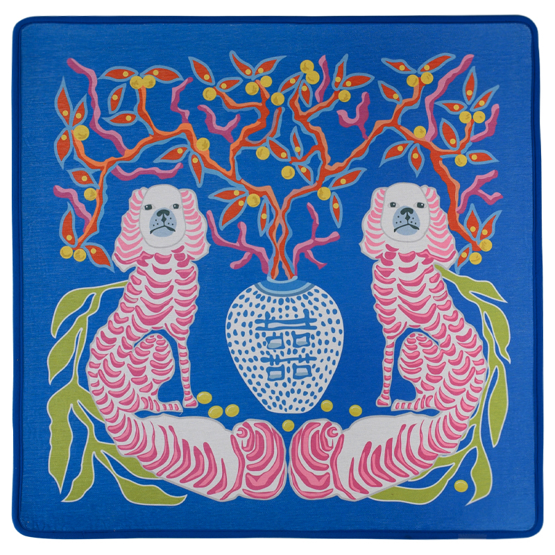 Ковер Two Dogs Rug Синий Мульти Ковер Two Dogs Rug Синий Мульти в Орле | Loft Concept