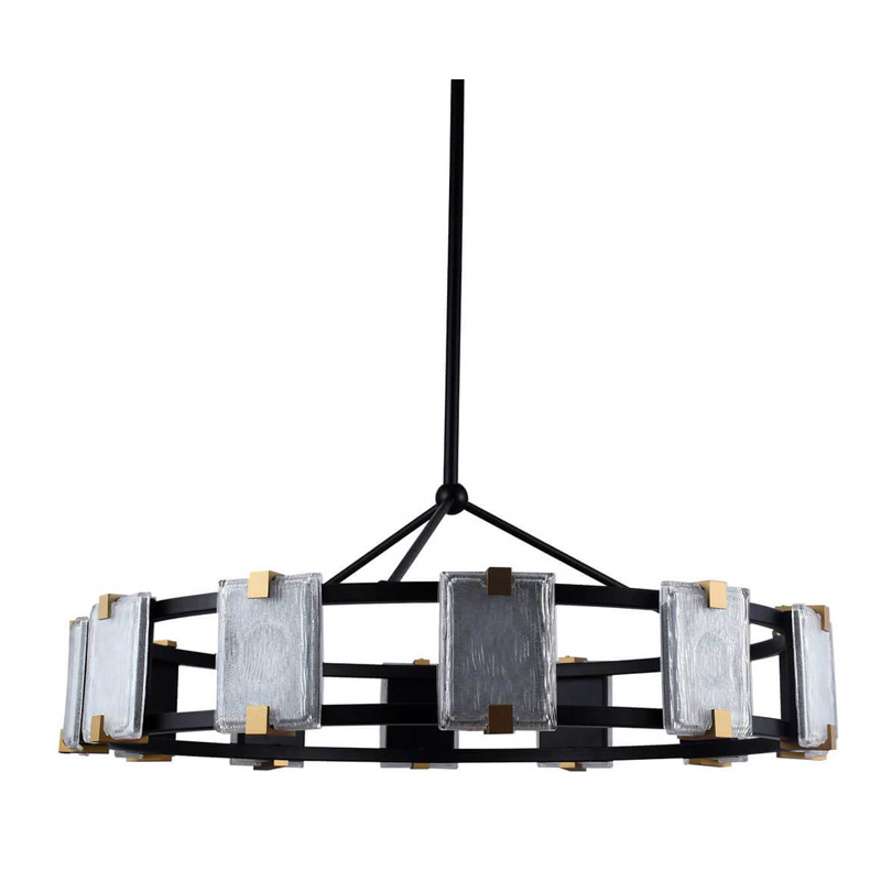 Люстра Rectangular Glass Plafon D85 Черный матовый Прозрачное Стекло матовое золото Люстра Rectangular Glass Plafon D85 Черный матовый Прозрачное Стекло матовое золото в Орле | Loft Concept