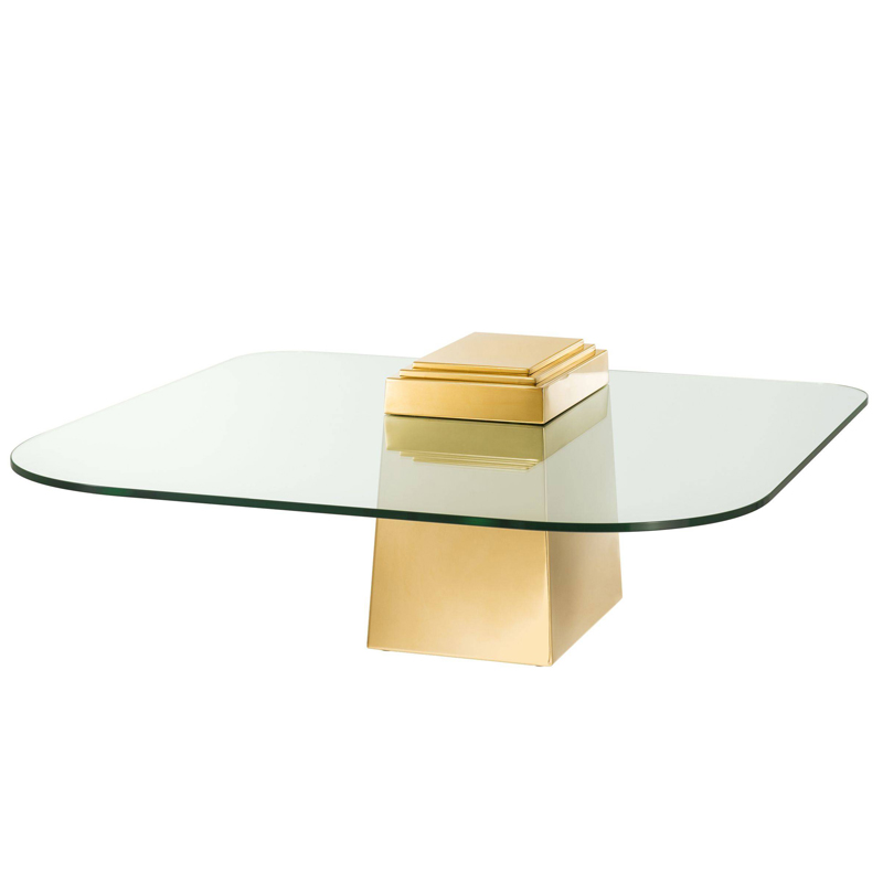 Кофейный стол Eichholtz Coffee Table Orient Gold Глянцевое золото Прозрачный Кофейный стол Eichholtz Coffee Table Orient Gold Глянцевое золото Прозрачный в Орле | Loft Concept