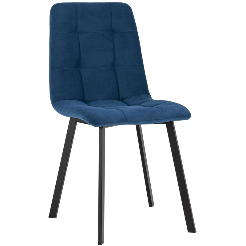 Стул NANCY S Chair Синий Велюр Синий Черный в Орле | Loft Concept 