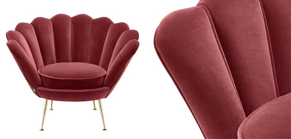 Кресло Eichholtz Chair Trapezium Wine Red Кресло Eichholtz Chair Trapezium Wine Red - Loft-Concept в Орле
