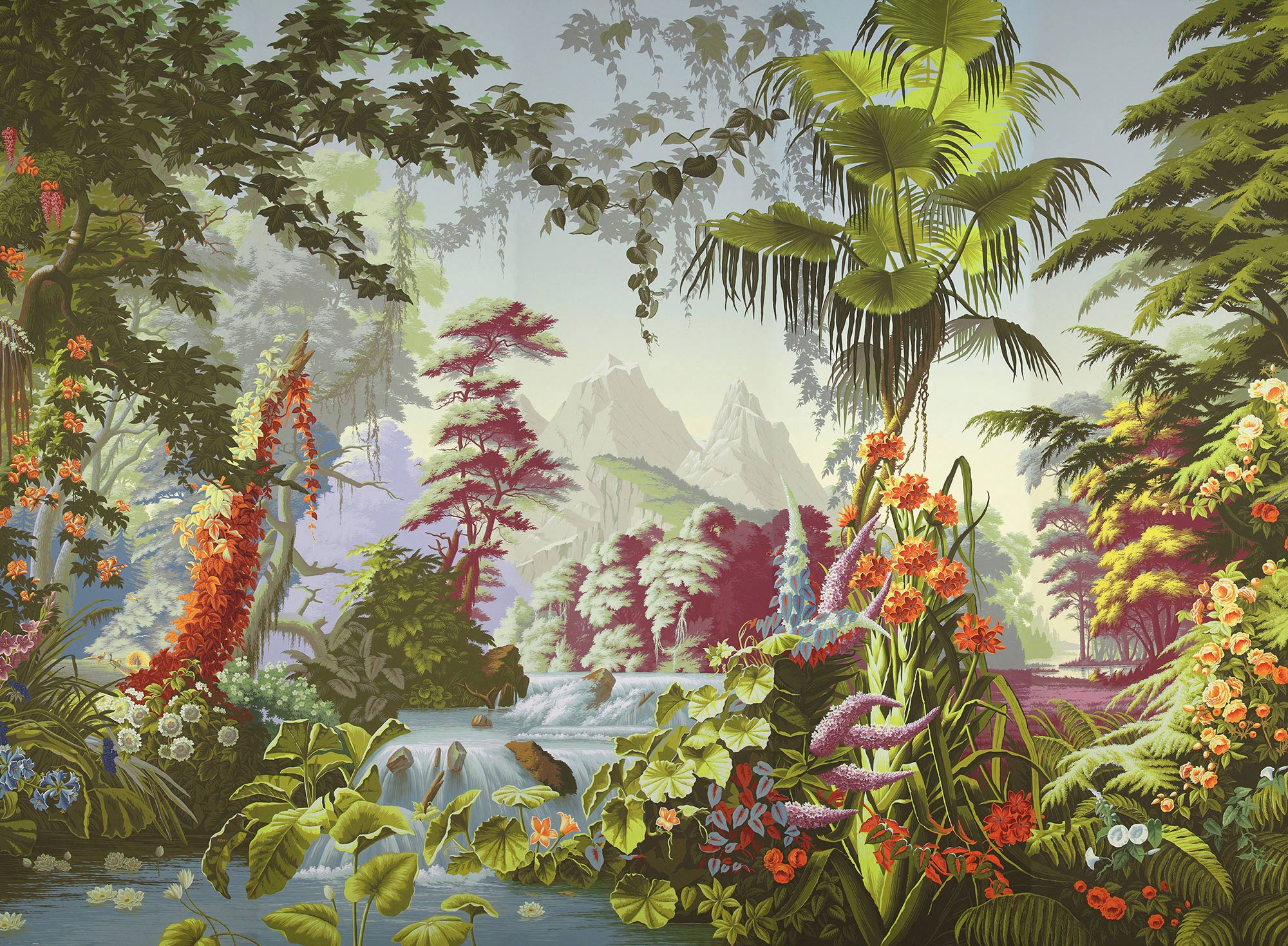Обои ручная роспись L'Eden Paradiso on scenic paper Обои ручная роспись L'Eden Paradiso on scenic paper - постер Loft-Concept в Орле