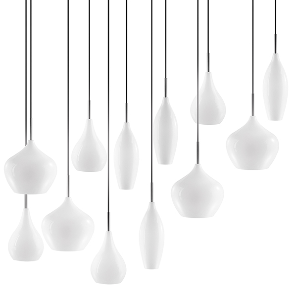 Люстра Candiano Milk 12 Light Белый Хром Люстра Candiano Milk 12 Light Белый Хром в Орле | Loft Concept