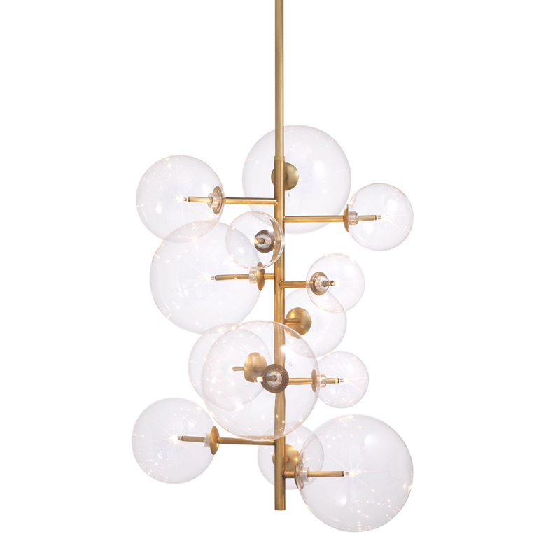 Люстра Eichholtz Chandelier Ezra Brass Латунь Античная полированная Прозрачный Люстра Eichholtz Chandelier Ezra Brass Латунь Античная полированная Прозрачный в Орле | Loft Concept
