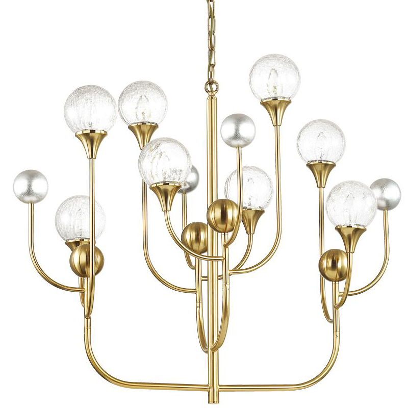 Люстра Benniga Chandelier 8 Золотой Прозрачный (Transparent) Люстра Benniga Chandelier 8 Золотой Прозрачный (Transparent) в Орле | Loft Concept