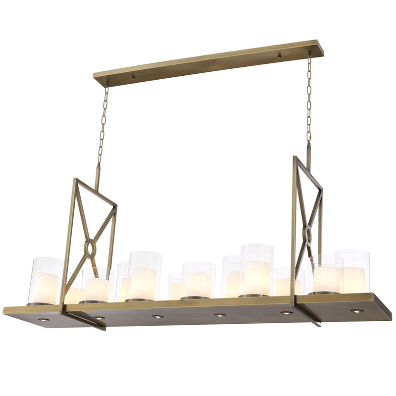 Люстра Eichholtz Chandelier Summit Brass Латунь Прозрачный Белый Люстра Eichholtz Chandelier Summit Brass Латунь Прозрачный Белый в Орле | Loft Concept